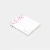 Teddybärhintergrund Rosa Post-it Klebezettel (angewinkelt)