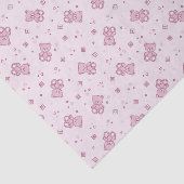 Teddybärhintergrund Rosa Seidenpapier (Ausschnitt)