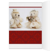 Teddybärhochzeit Karte (Innen (Links))