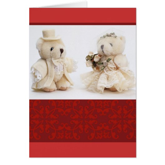Teddybärhochzeit Karte (Vorne)