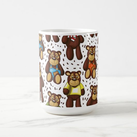 Teddybärmuster Kaffeetasse (Mittel)