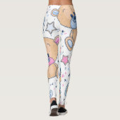 Teddybärmuster Leggings (Rückseite)