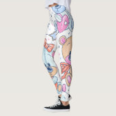 Teddybärmuster Leggings (Links)