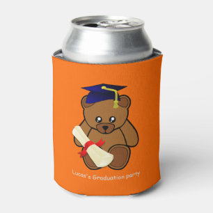 Teddybärn-Abschluss in der Neonorange Dosenkühler