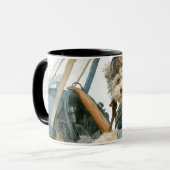 Teddybärpilot, altes Flugzeug Tasse (Vorderseite Links)