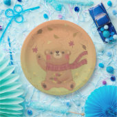 Teddybärs Herbstlaub Pappteller (Party)