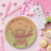 Teddybärs Herbstlaub Pappteller (Party)