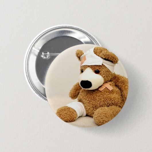 Teddybärtiergewohnheit personifizieren button (Vorne & Hinten)