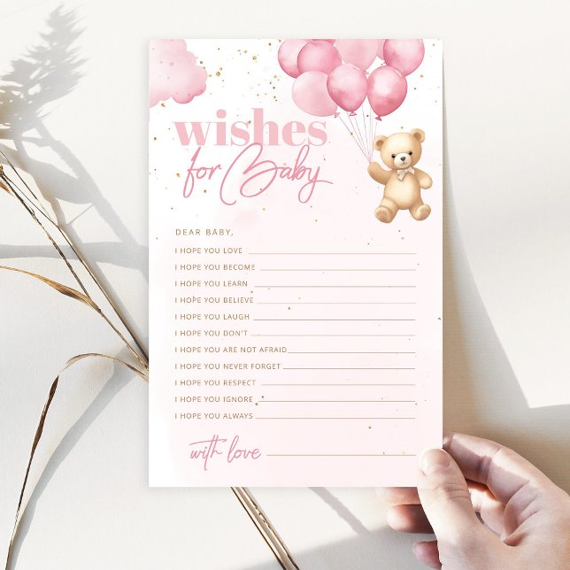 Teddybärwünsche in rosa Ballons (Von Creator hochgeladen)