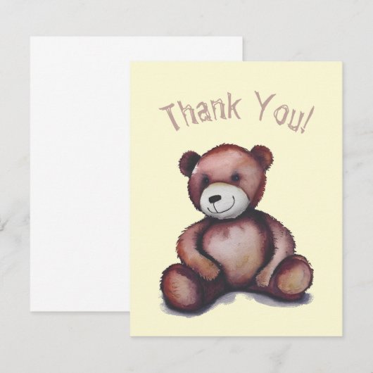 Teddybear Dankeschön Karte (Vorne/Hinten)