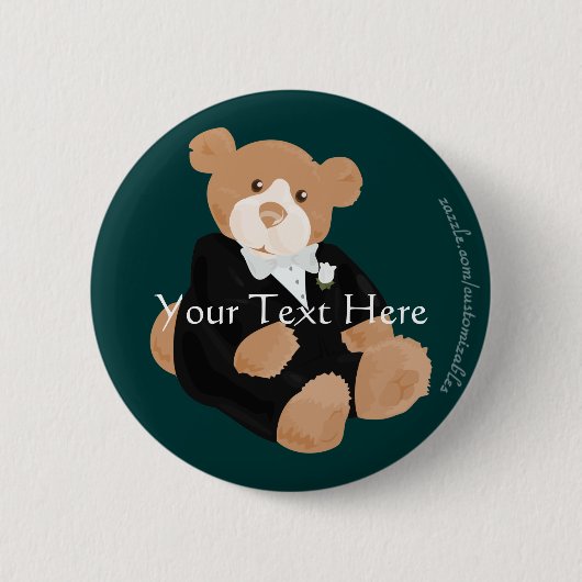 Teddybear Groom Button (Vorderseite)