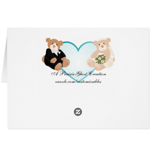 Teddybear Groom Card (Rückseite Horizontal)
