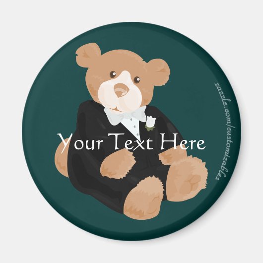 Teddybear Groom Magnet (Vorne)