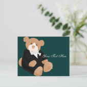Teddybear Groom Postcard Postkarte (Stehend Vorderseite)
