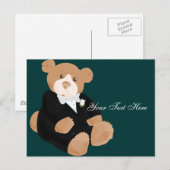 Teddybear Groom Postcard Postkarte (Vorne/Hinten)