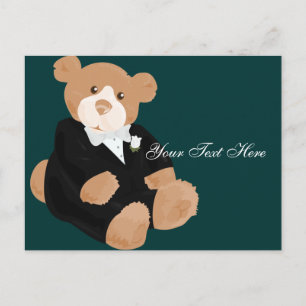 Teddybear Groom Postcard Postkarte