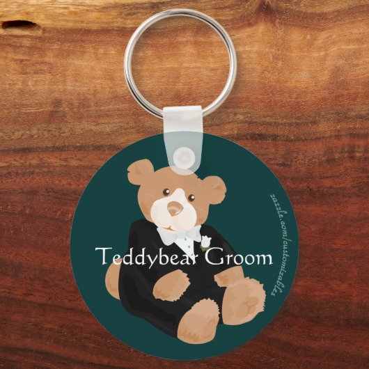 Teddybear Groom Schlüsselanhänger (Vorderseite)
