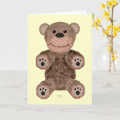 Teddybear - Grußkarte Karte (Gelbe Blume)