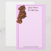 Teddybear Hug Stationery Briefpapier (Vorne/Hinten)