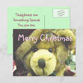 Teddybear MC-individuell Feiertagspostkarte (Vorne/Hinten)