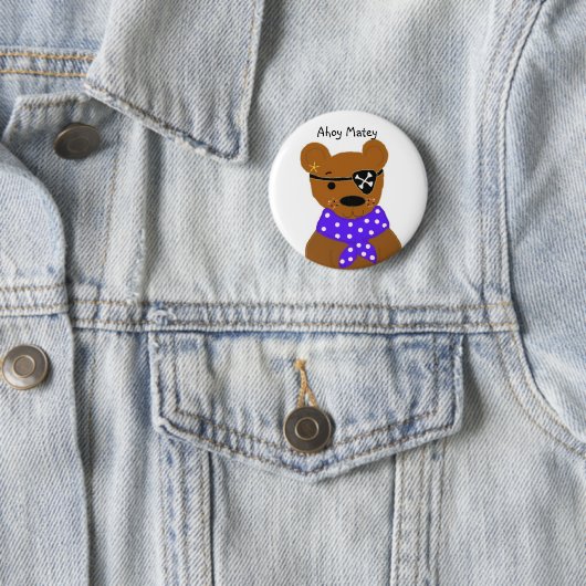 Teddybear Pirate Button (Beispiel)