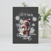 TeddyBear Snowboard/Shred/Flat Grußkarte Karte (Stehend Vorderseite)