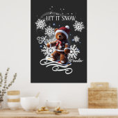 TeddyBear Snowboard/Shred Poster (Küche)