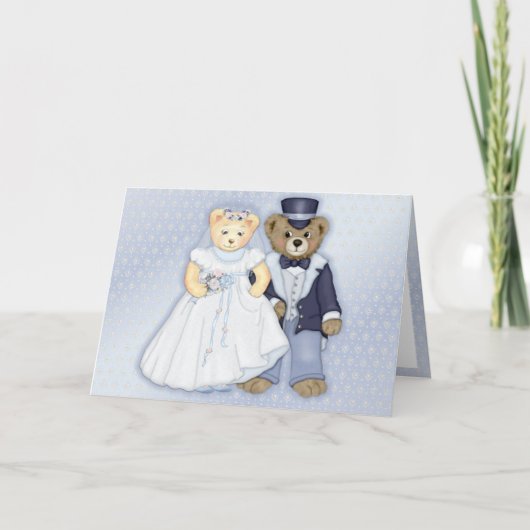 Teddybear Wedding Card Dankeskarte (Vorderseite)