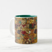 teddybear Weihnachten Zweifarbige Tasse (Vorderseite Links)