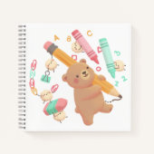 Teddy's Back to School Illustration Notizblock (Vorderseite)