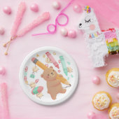 Teddy's Back to School Illustration Pappteller (Party)