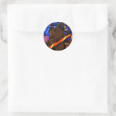 Teddys Christmas I Runder Aufkleber (Tasche)
