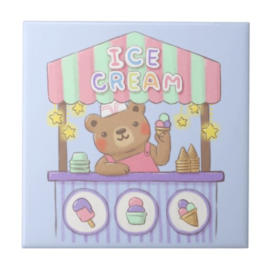 Teddy's Eiscafé Fliese (Vorderseite)