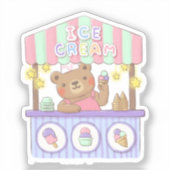 Teddy's Eisdiele Aufkleber (Vorderseite)