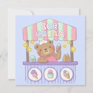 Teddy's Eisdiele Feiertagskarte