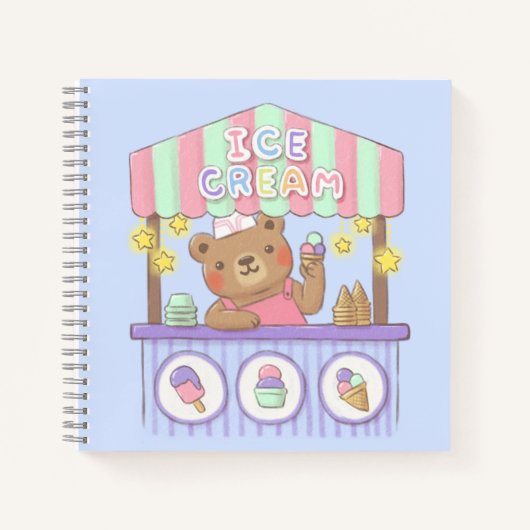 Teddy's Eisdiele Notizblock (Vorderseite)