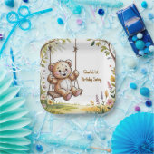 Teddys erstes GeburtstagsschwingenParty Pappteller (Party)