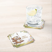 Teddys erstes GeburtstagsschwingenParty Untersetzer (Vor Ort)