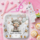 Teddys Fantasievolles Babyshower  Pappteller (Party)