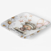 Teddys Fantasievolles Babyshower  Pappteller (Gewinkelt)