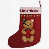 Teddy's Geschenk Custom Strumpf Kleiner Weihnachtsstrumpf (Rückseite)