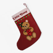 Teddy's Geschenk Custom Strumpf Kleiner Weihnachtsstrumpf (Rückseite (Hängend))