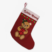 Teddy's Geschenk Custom Strumpf Kleiner Weihnachtsstrumpf (Vorderansicht (hängend))