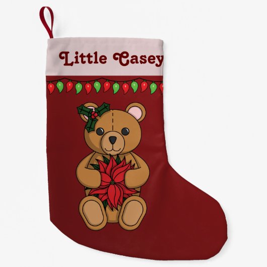 Teddy's Geschenk Custom Strumpf Kleiner Weihnachtsstrumpf (Vorderseite)