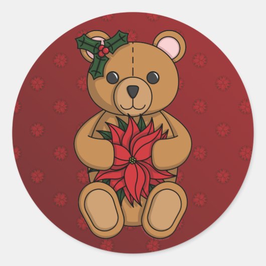 Teddys Geschenkaufkleber Runder Aufkleber (Vorderseite)