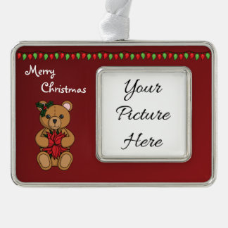 Teddy's Geschenkrahmen Ornament Rahmen-Ornament Silber