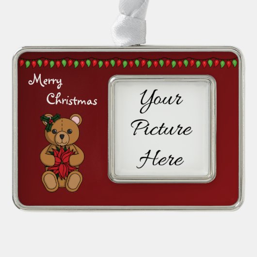 Teddy's Geschenkrahmen Ornament Rahmen-Ornament Silber (Vorderseite)