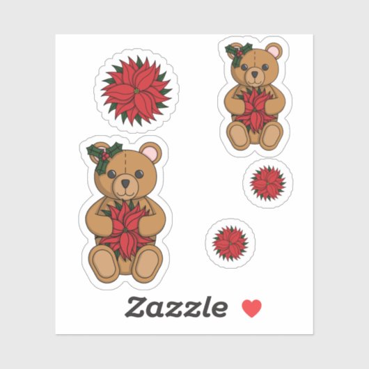 Teddy's Gift Contour Sticker (Blatt)