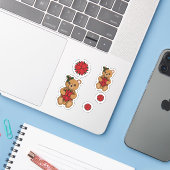 Teddy's Gift Contour Sticker (Laptop mit iPhone)