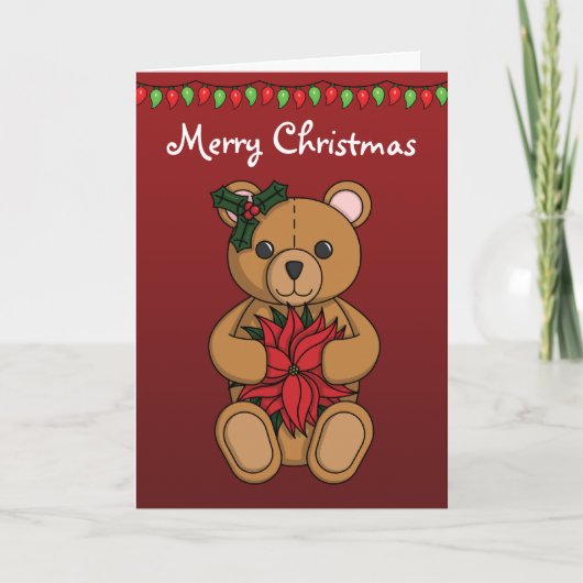 Teddys Grußkarte Feiertagskarte (Vorderseite)
